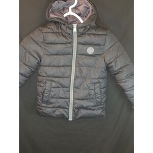 iXtreme Kids Black Puffer winter Jacket Hooded cold weather Zipper‎ Size 6